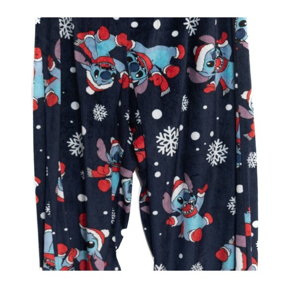 Disney Stitch Size S Polyester Pajama Pants With Snowflakes Print - Picture 3 of 8
